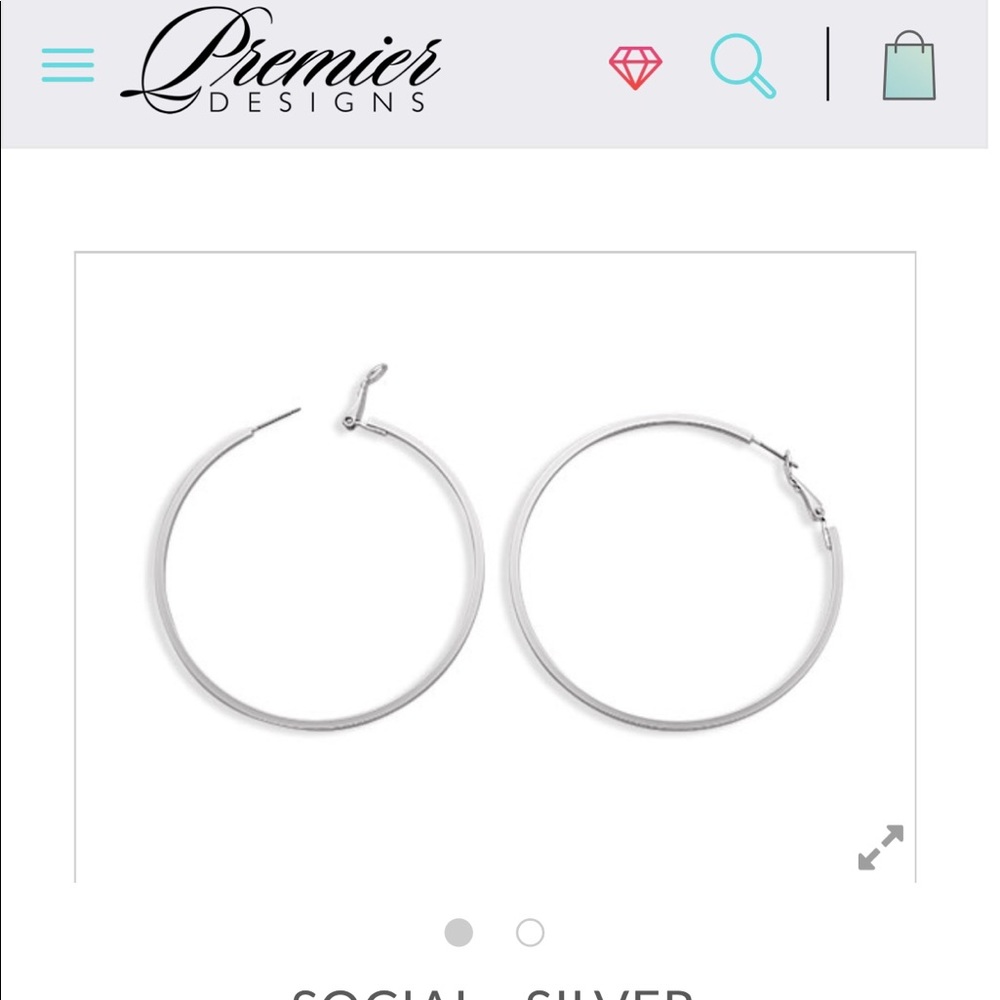 Premier designs silver hoops